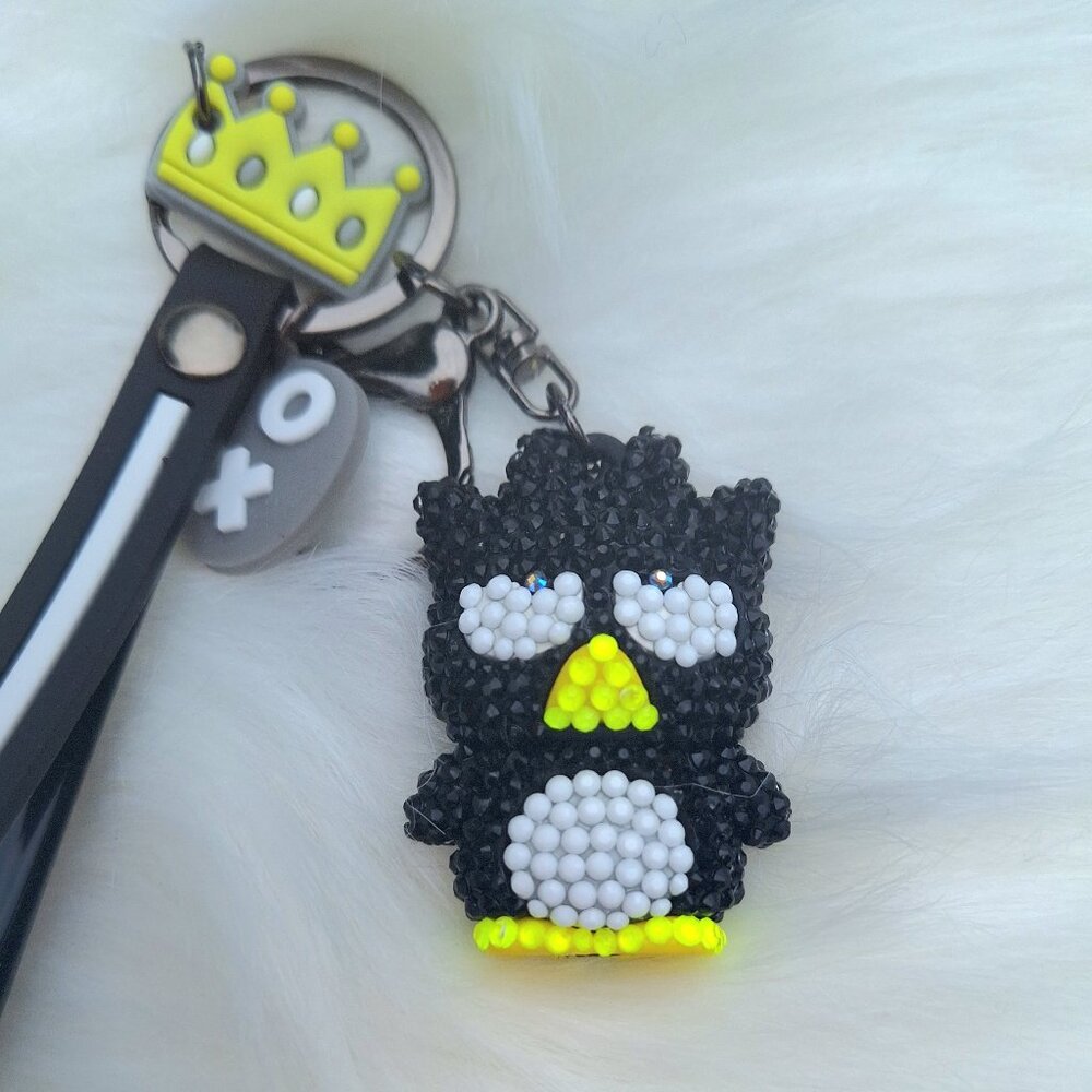 Badtz-Maru Bling Keychain/Charm, Bedazzled Hello Kitty and Friends, Fun Gift